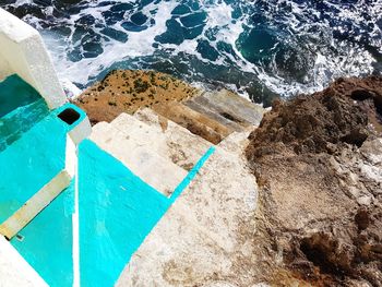 High angle view of swimming pool