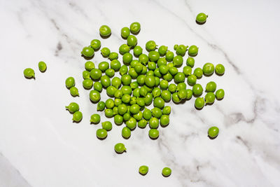 High angle view of berries on table