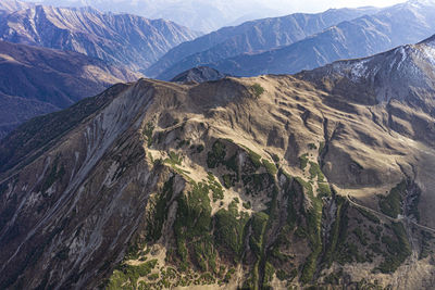 Aerial view of mountain range