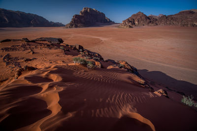 Scenic view of desert against sky