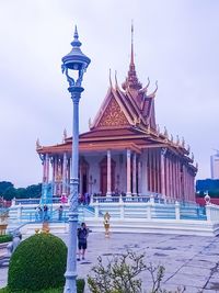 View of temple building against sky