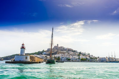 View of city at waterfront