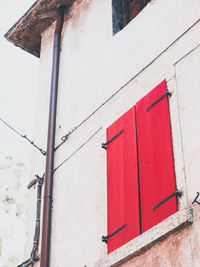 Low angle view of red building