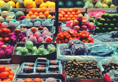 Fruits for sale at market stall