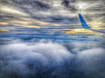 Aerial view of clouds over sea