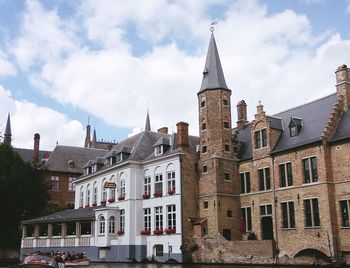 Low angle view of buildings against sky