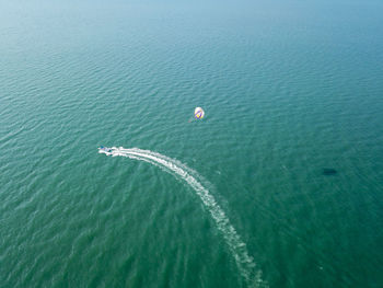 High angle view of pool in sea