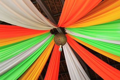 Multi colored umbrella