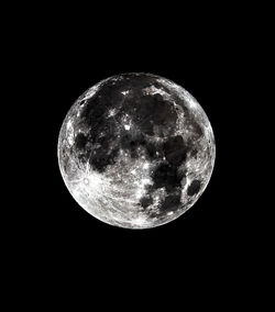 Close-up of moon against black background