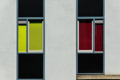 Full frame shot of closed window of building