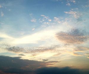 Low angle view of cloudy sky