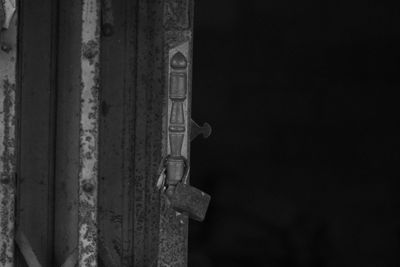 Close-up of rusty metal door