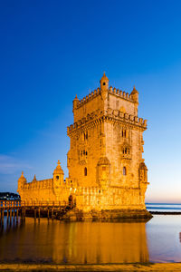 View of historical building against blue sky