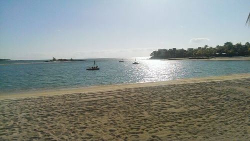 View of boats in sea