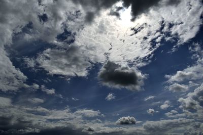 Low angle view of clouds in sky