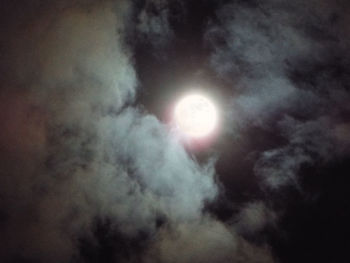 Low angle view of moon at night