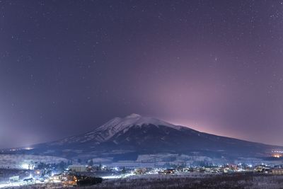 Scenic view of landscape at night