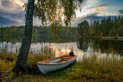 Sunset at the lakeside