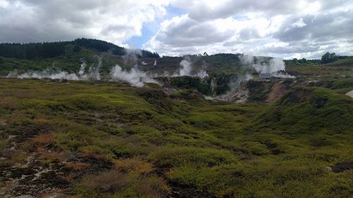 Scenic view of landscape against sky