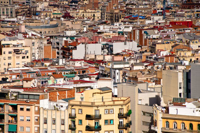 High angle view of townscape