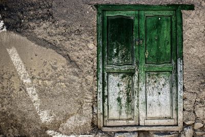 Close-up of closed door