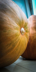 Close-up of pumpkin on table