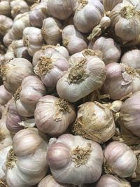 Full frame shot of onions for sale at market