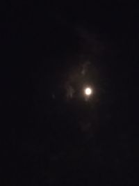 Low angle view of moon in sky