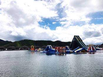 Scenic view of river against sky