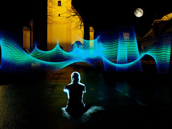 Light painting at night