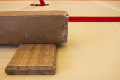 High angle view of coffee beans on table