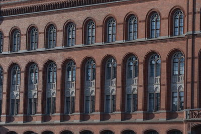 Low angle view of old building in city