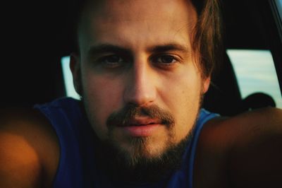 Close-up portrait of young man