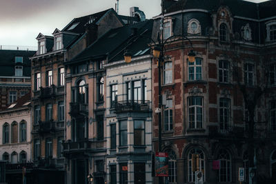 Low angle view of buildings in city