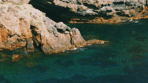 Rock formation by sea