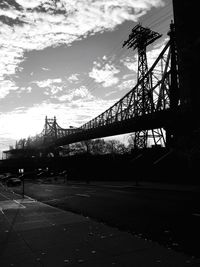 View of bridge against sky at sunset