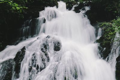 Scenic view of waterfall