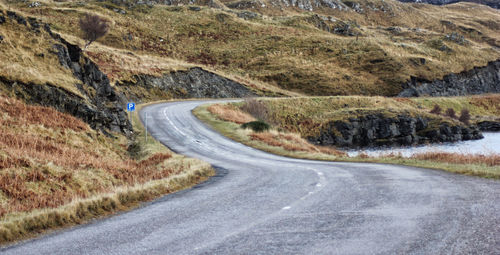 Road passing through landscape