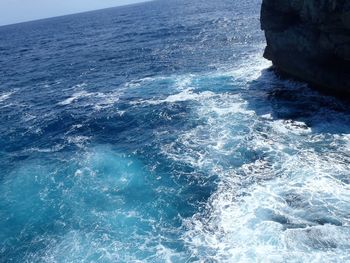 Close-up of sea against sky