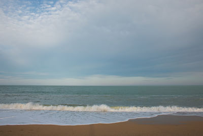 Famous beach of numana in the marche region, italy