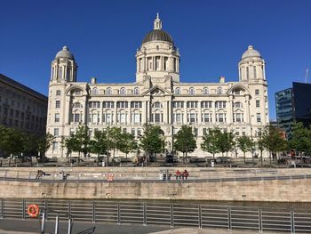 View of building against blue sky