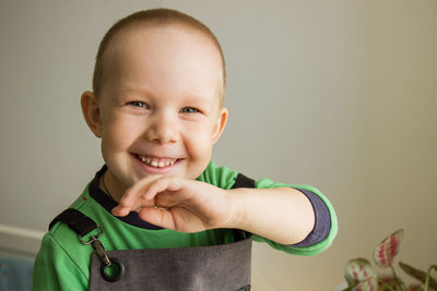 Portrait of cute boy smiling