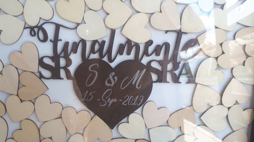 Close-up of heart shape cookies