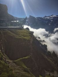 Low angle view of mountain against sky