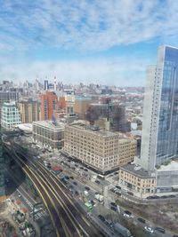 High angle view of cityscape