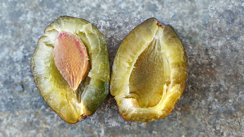 High angle view of fruit on table