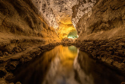 Rock formations in water