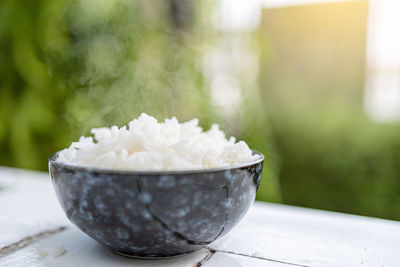 Close-up of ice cream in bowl