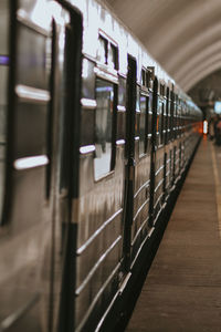 Train at subway station