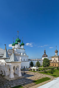The main courtyard in rostov kremlin, russia